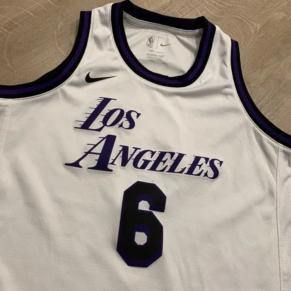 Nike NBA LeBron James #6 LA Lakers City Edition Swingman Jersey Youth Boys Large